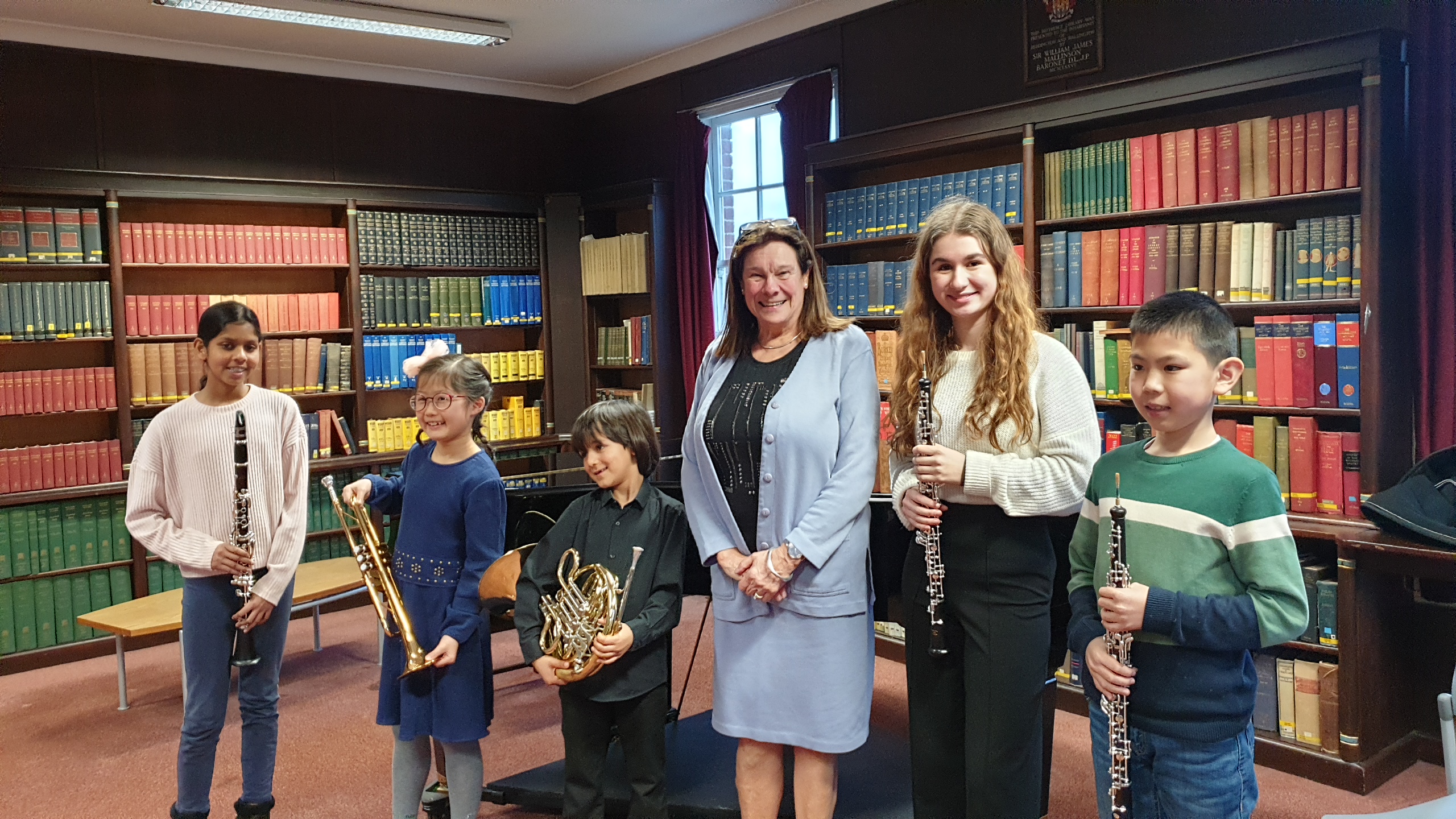 Participants at the 2022 Masterclass for Wind Players with Gill Johnston