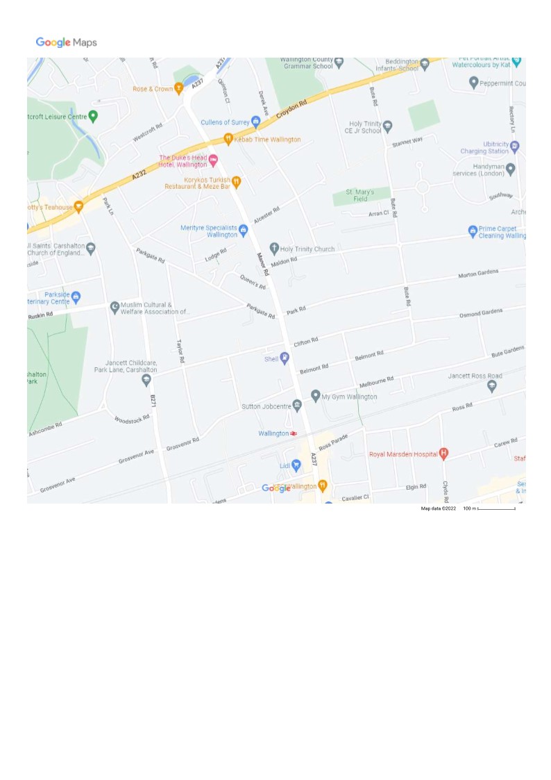 Holy Trinity Church Wallington Map